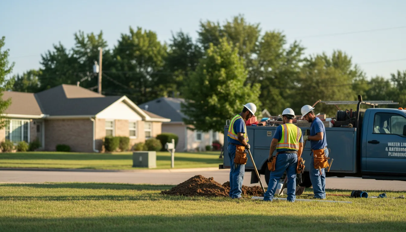 Residential water line and bathroom plumbing service in Cleveland, VA
